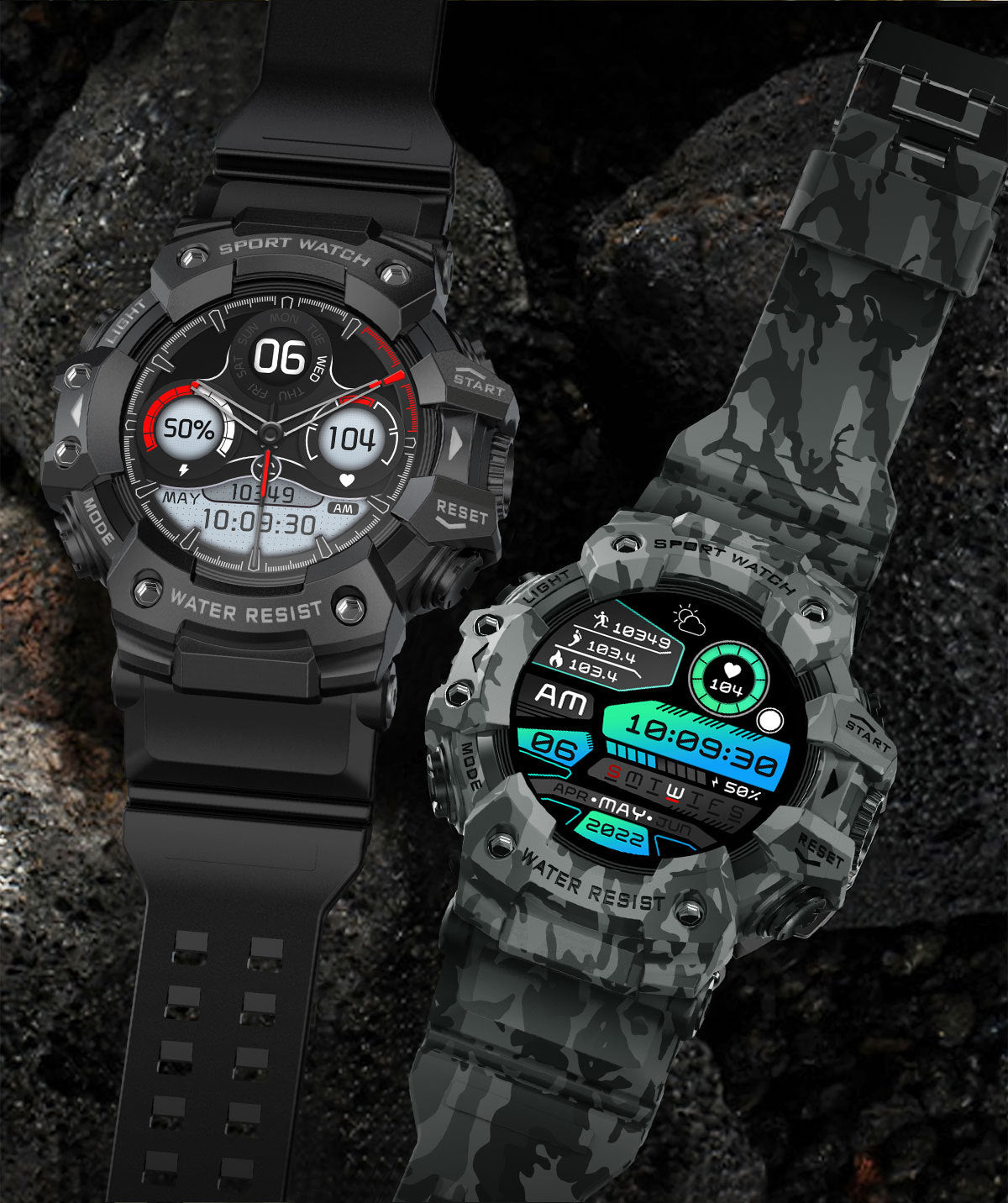 LC21Smart Watch Bluetooth Call True Heart Rate Step Sleep Compass Deep Waterproof Mechanical Style Sports