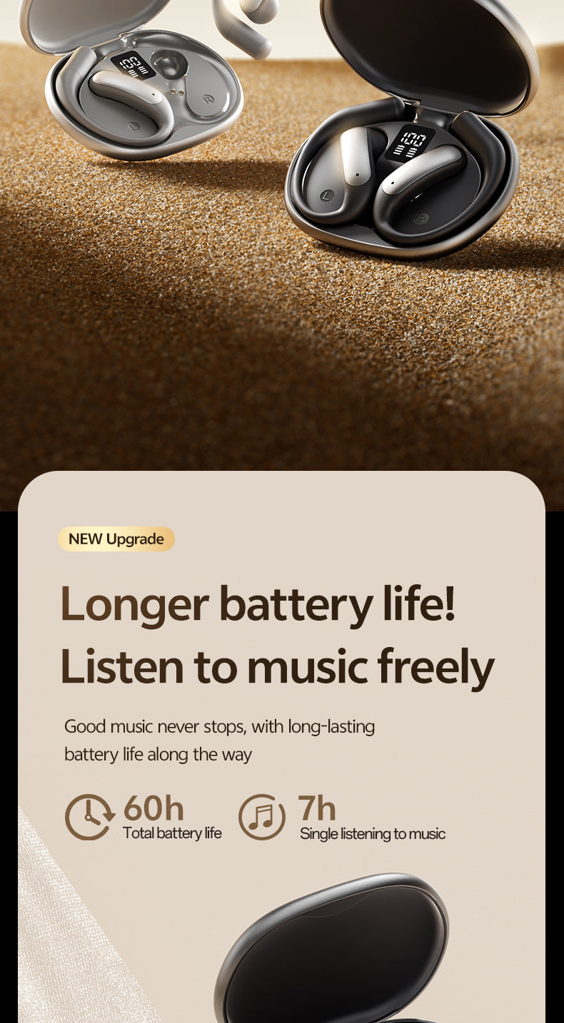 2025Popular M129Ear-mounted Digital Display Bluetooth Earphones Private Model High Appearance Wireless Bluetooth Earphones