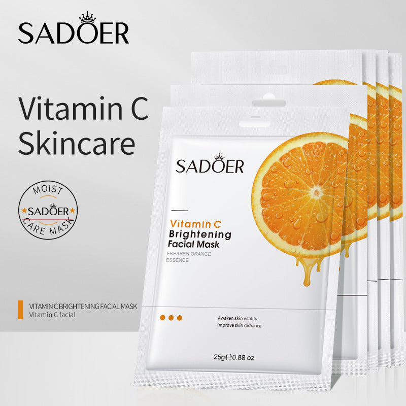 Vitamin C Facial Mask25gSADOER Hydrating Moisturizing and Nourishing VC Facial Mask Sheet Pack Live Export Wholesale