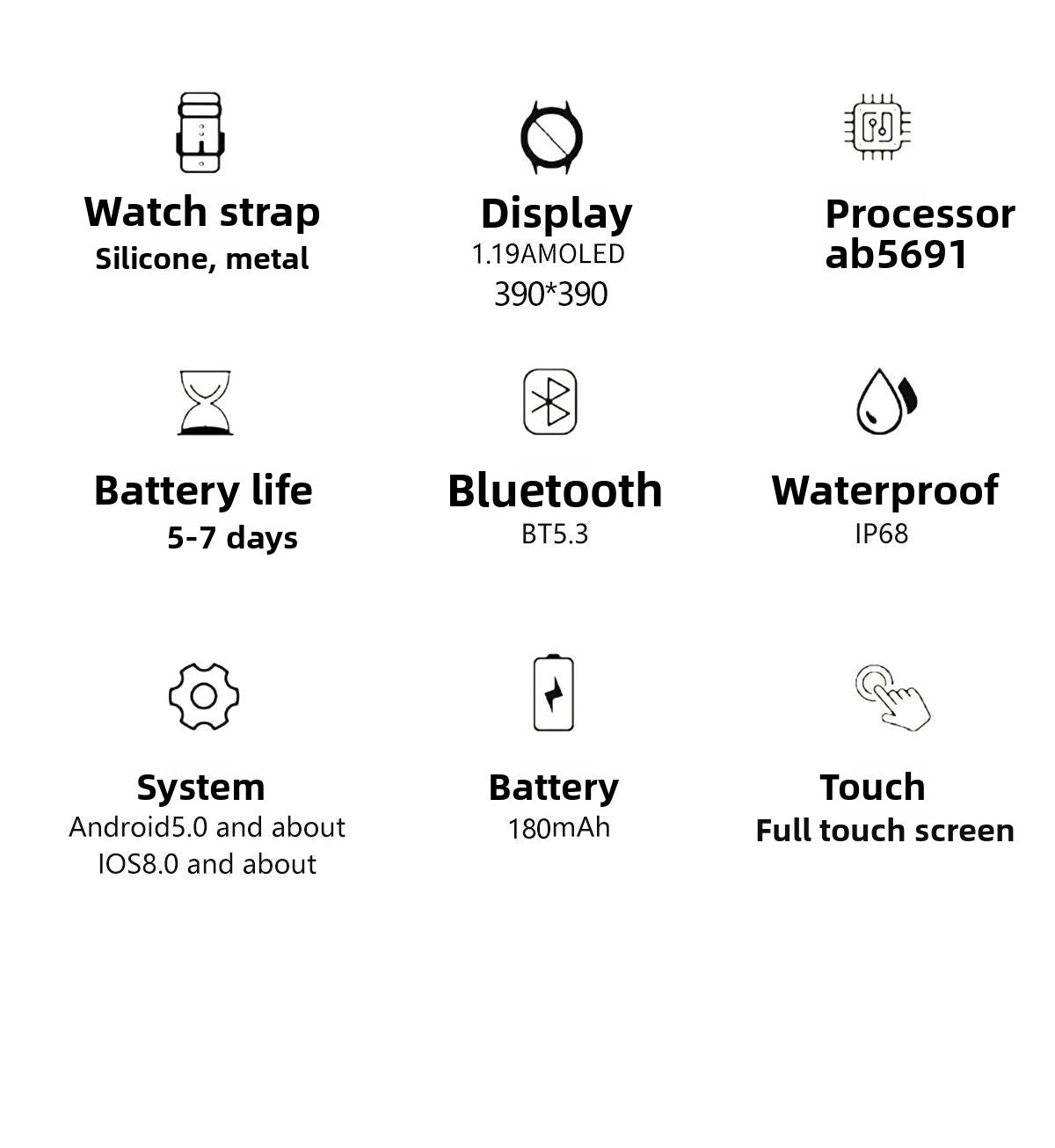 HK88Smart Watch Bluetooth Call Heart Rate Blood Pressure Blood Oxygen NFC Screen ladies multifunctional Bluetooth version touch screen