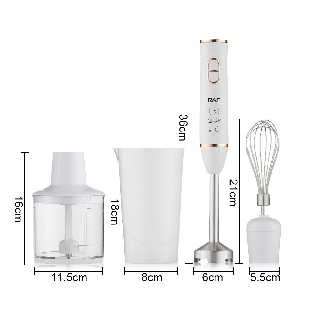 RAF EU Standard Handheld Cooking Stick Blender Multi-Functional Household Food Processor 4-in-1 Baby Food Baking
