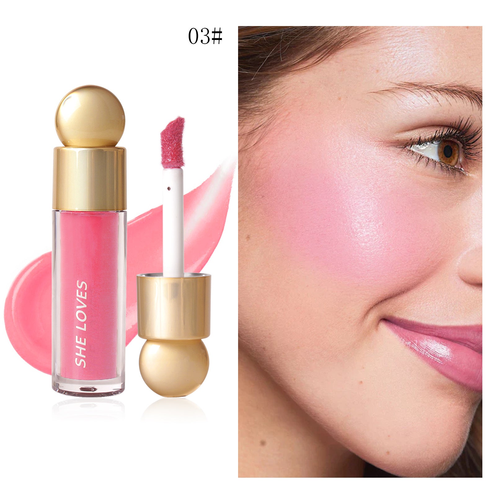 Makeup sheloves Liquid Blush Multi-Color Matte Sunburn Long-Lasting Easy to Apply Lip and Cheek Multi-Use Blush Cream