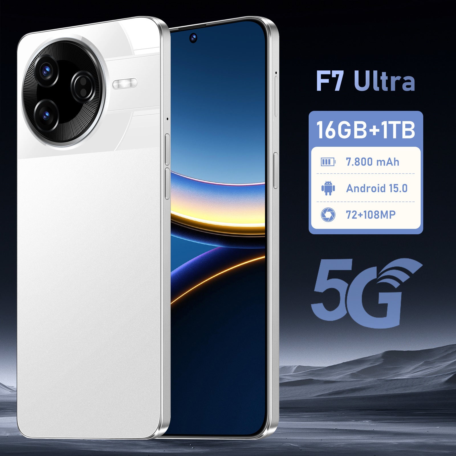 F7 Ultra Mobile Phone7.3Inch Hd Large Screen16+1T True5G Android15Smartphone Manufacturer