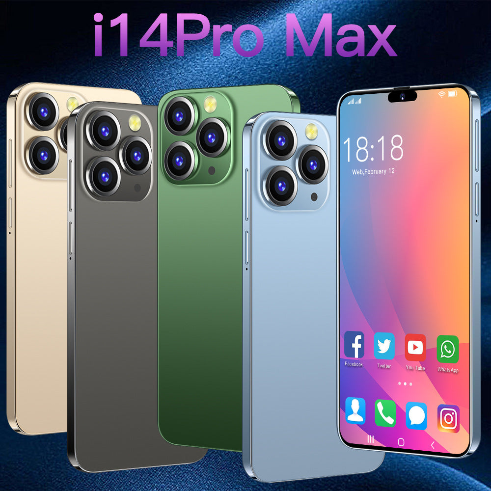 Spot Goods i14 ProMax Smartphone7.3Inch Hd Large Screen1+16G Factory Direct Wholesale of Mobile Phones