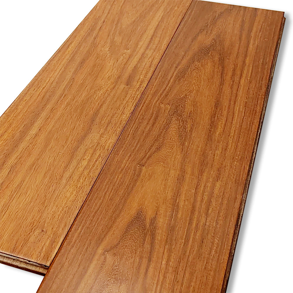 Customizable 18mm Three-Layer UV-Finished Engineered Padauk Wood Flooring High-End Residential Commercial Living Room Park
