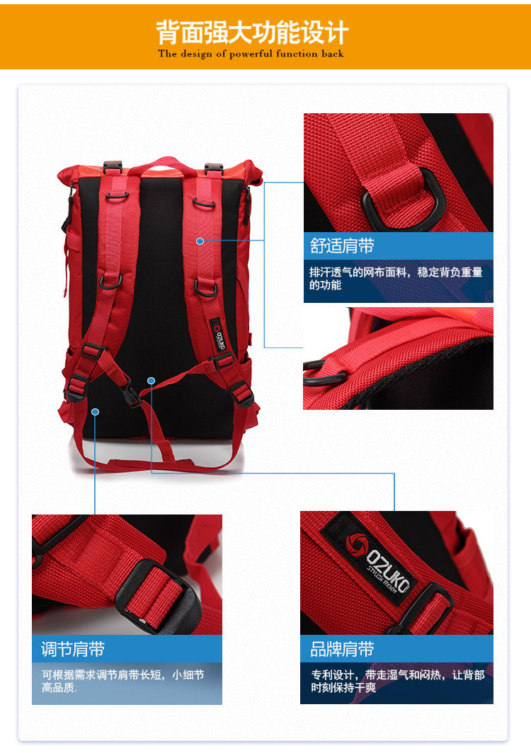 Trendy Brand Backpack for Men, College Student Bag, Oxford Cloth Laptop Backpack, Business Commuting Casual Men's Backpack