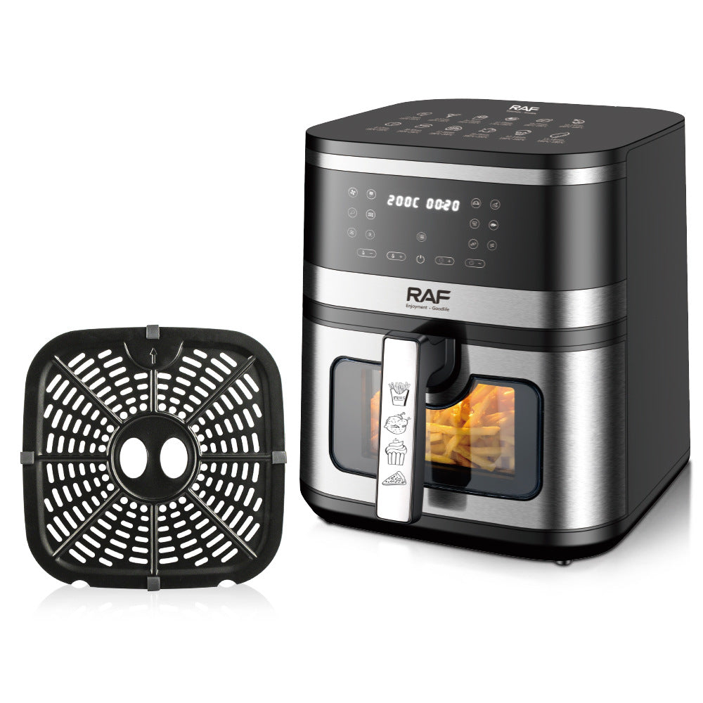 RAF European Standard US Standard Household Air Fryer Large Capacity Electronic Touchscreen Oil-Free Fries Electric Fryer8L