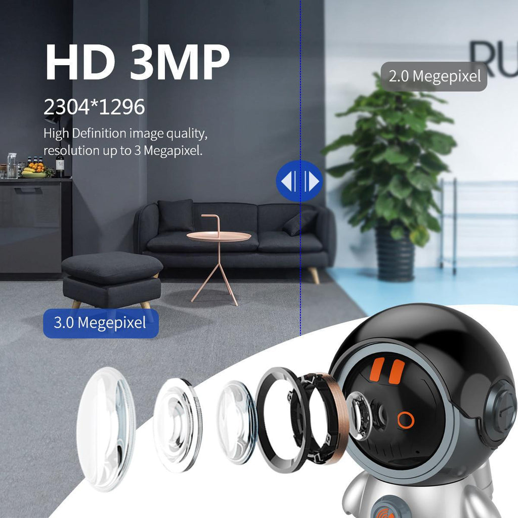 Indoor Robot Camera One-Click Call Wireless WiFi Home Robot Surveillance Camera Detection