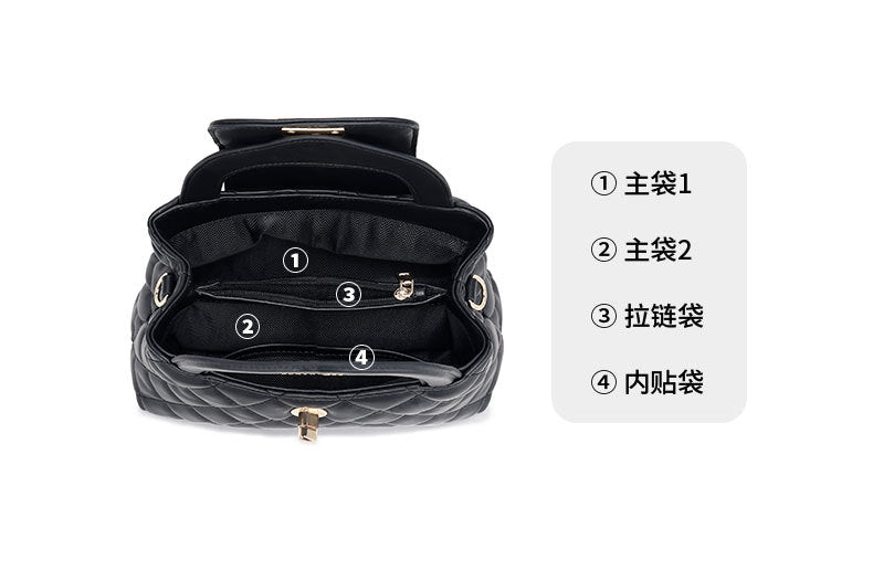 2024New Special-Interest Design Women's Handbag PU Chain Commuter Shoulder Bag Exquisite Exquisite Women's Bag