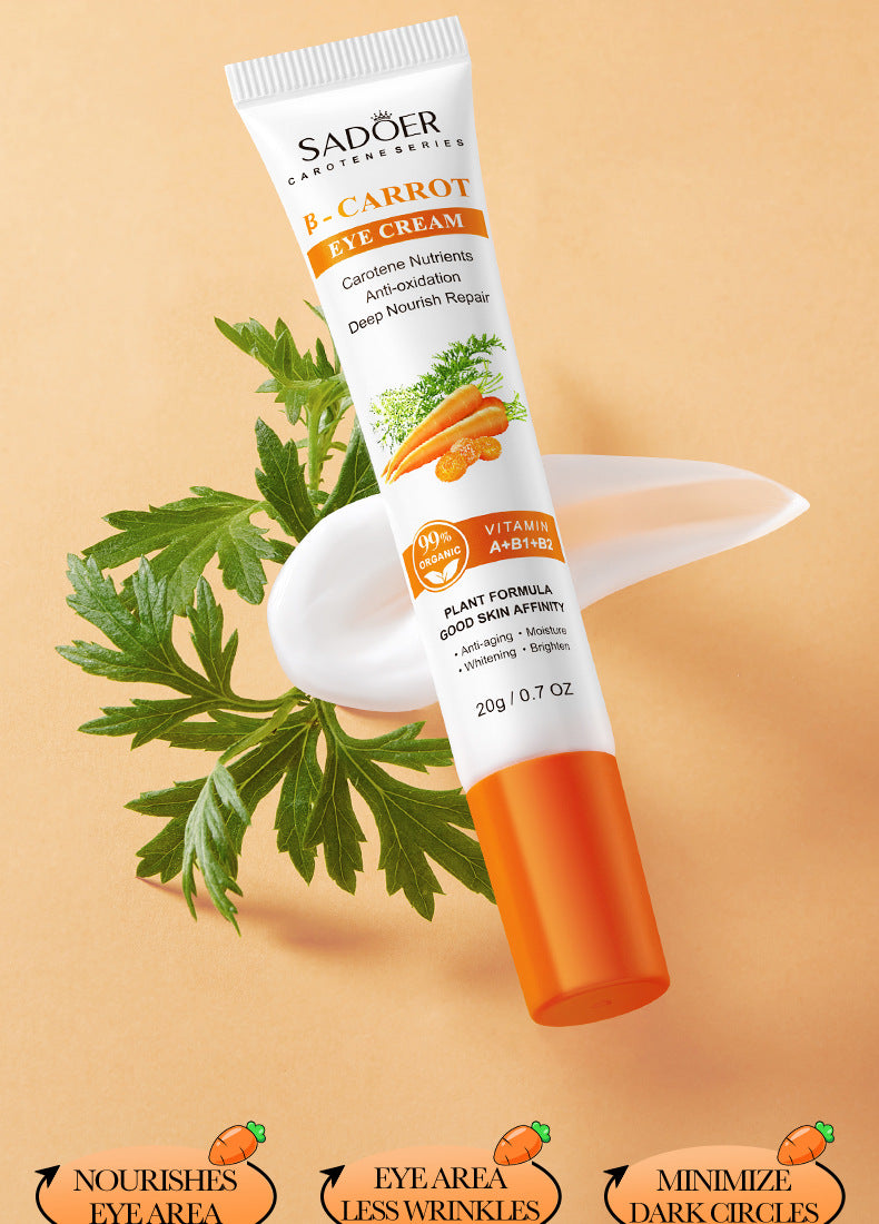 Carrot Eye Cream20g SADOER Moisturize and Improve Dark Circles, Eye Wrinkles, and Eye Bags  Wholesale