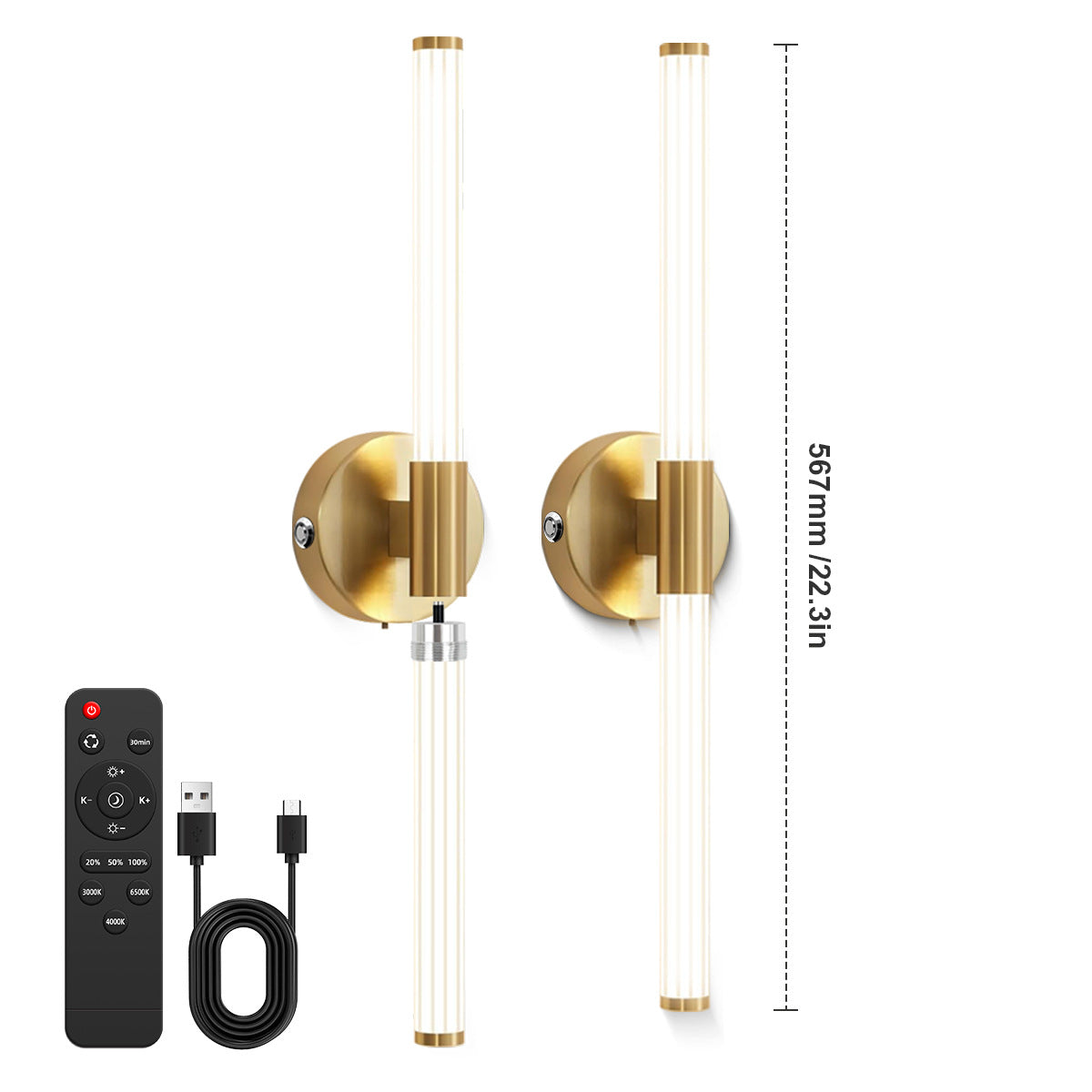 Light Guide Column Rechargeable Wall Lamp Indoor Wall Lamp No Wiring Wall Lamp Magnetic Wall Lamp Strip Wall Lamp Bestseller