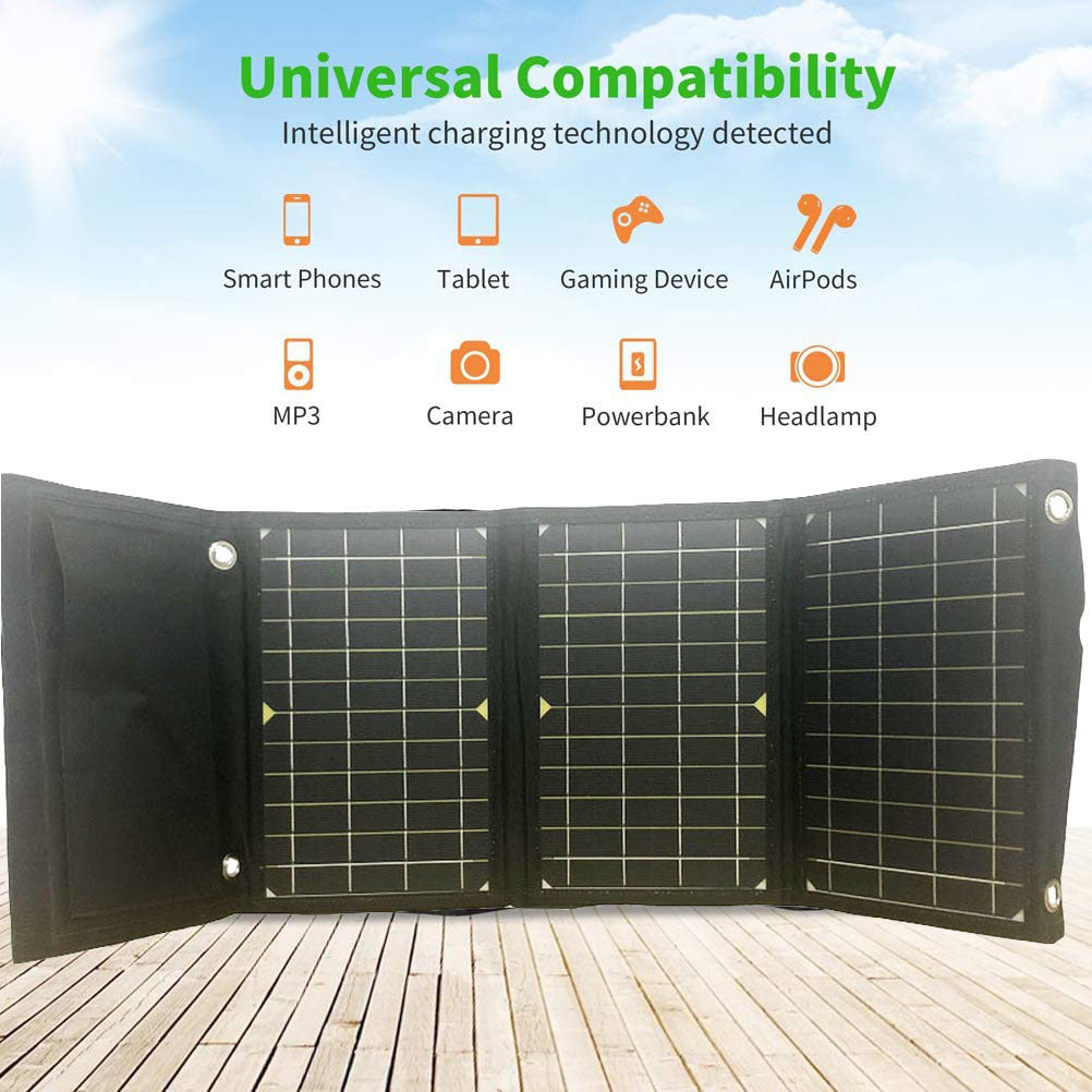 New21W Monocrystalline Solar Foldable Bag Outdoor Power Supply Solar Charging Board Handheld Portable Outdoor Emergency