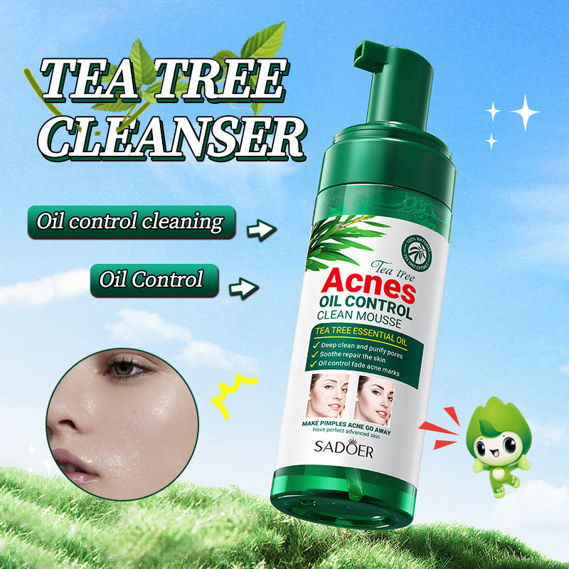 Tea Tree Mousse Facial Cleanser150gSADOER Clean Bubble Dense Facial Cleanser  Wholesale