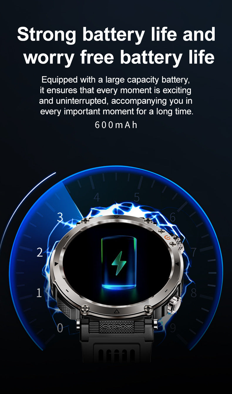 HT30Smart Watch Bluetooth Call True Heart Rate Step Count Sleep Monitoring Deep Waterproof Flashlight Sports Three-Proof