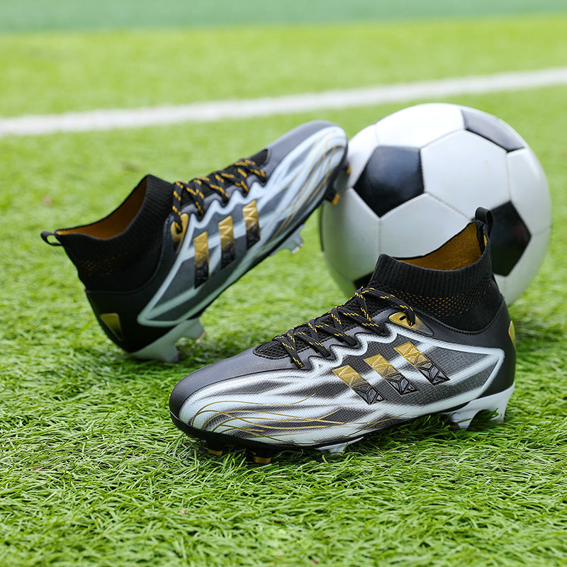 New high-top soccer shoes for men and women AG Spike TF Broken Nail Youth Student Grassland Competition Training Shoes