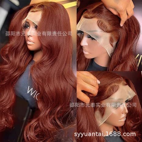 Dark Burgundy Lace Front Wigs 13X4 Body Wave Synthetic Wigs