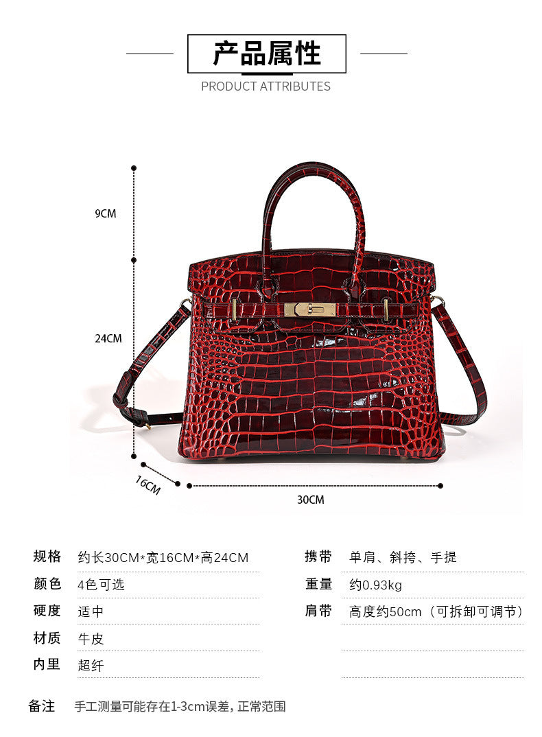 New Fashion Women's Bag Luxury High-end Classic Genuine Leather Women's Bag Single Shoulder Crossbody Bag Trendy Underarm Handbag