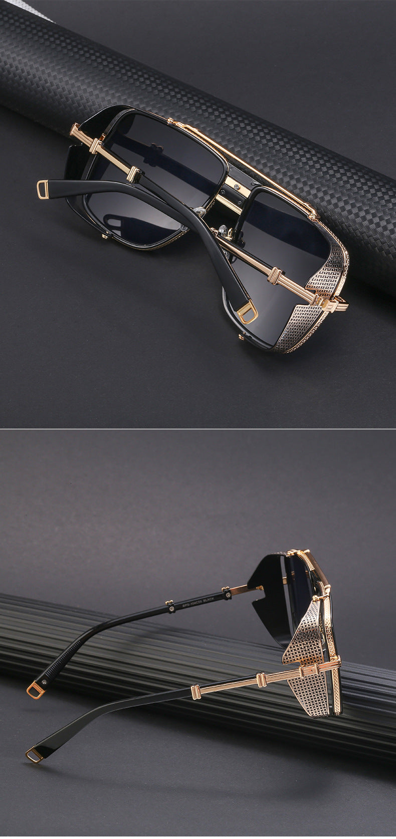 European and American Steampunk Sunglasses for Men, UV Protection, Full Coverage, Sunscreen Sunglasses for Women, Trendy Wholesale Glasses