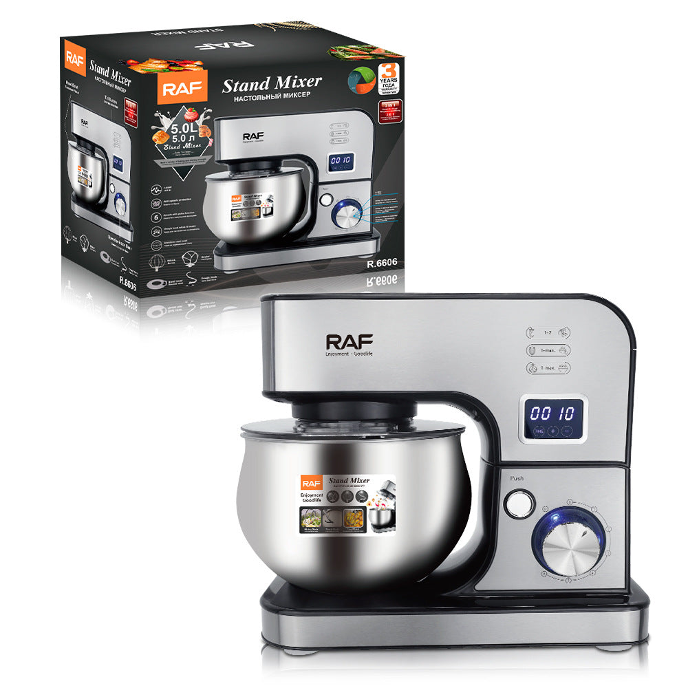 RAF European Standard Chef Machine Dough Mixer Fully Automatic Household Small Multi-Functional Egg Beater Liquid Dough Creamer