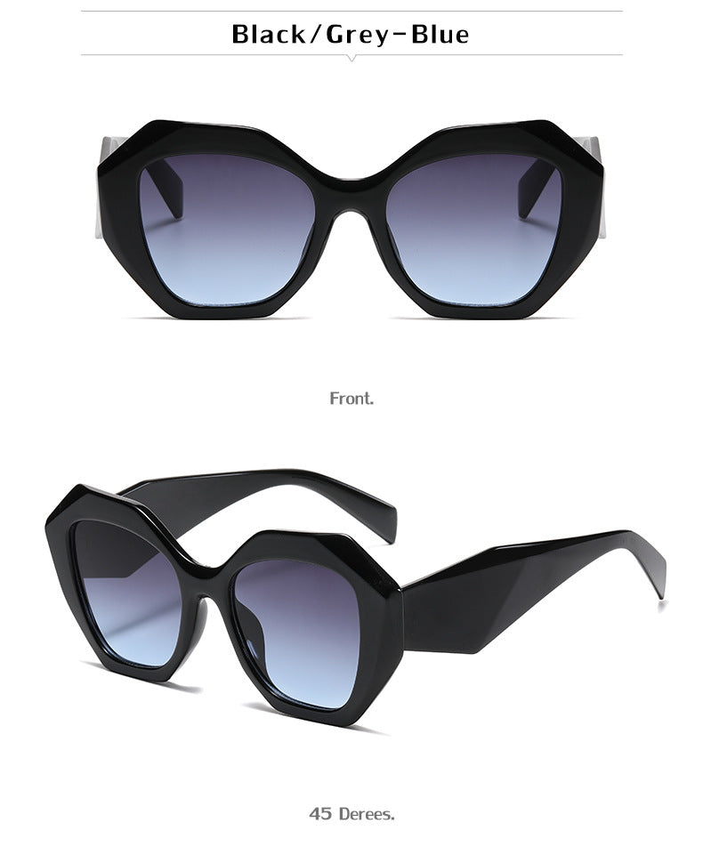 Sunglasses for Women New Irregular Frame Sunglasses for Women European and American Trendy Large Frame Sunglasses Sun Protection Glasses
