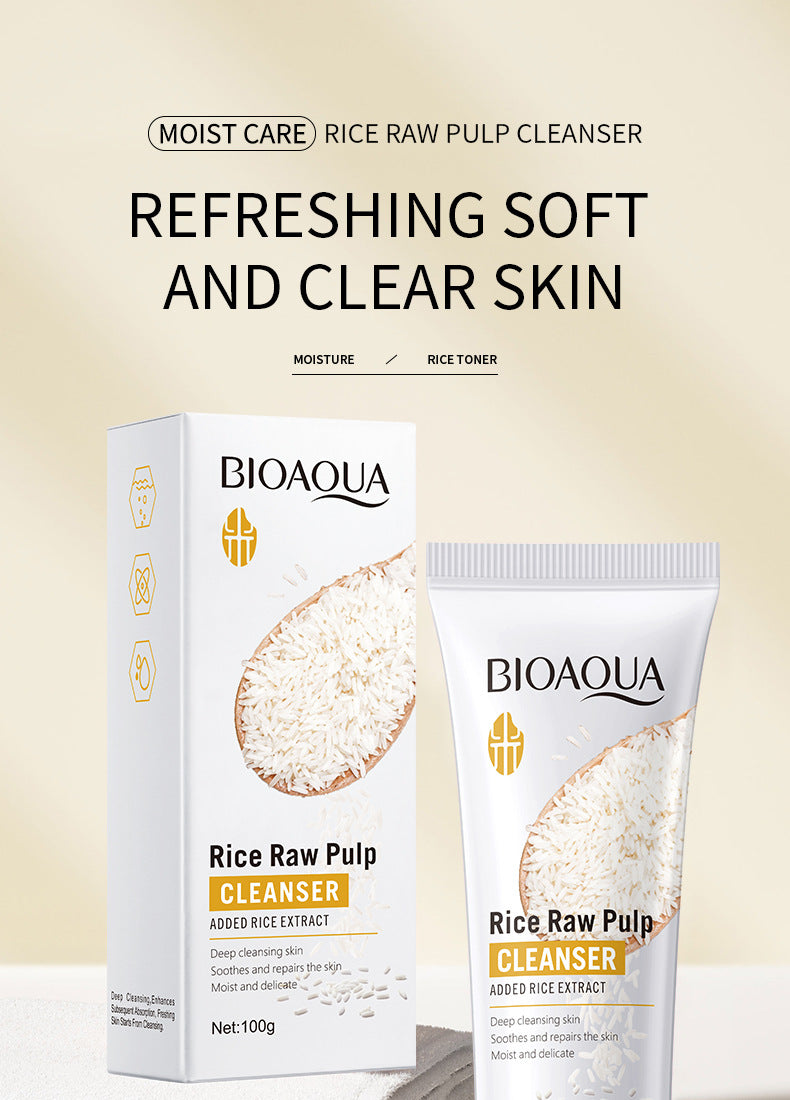 Rice Skincare Set BIOAOUA Rice Puree Series Six-Piece Set Box  Wholesale