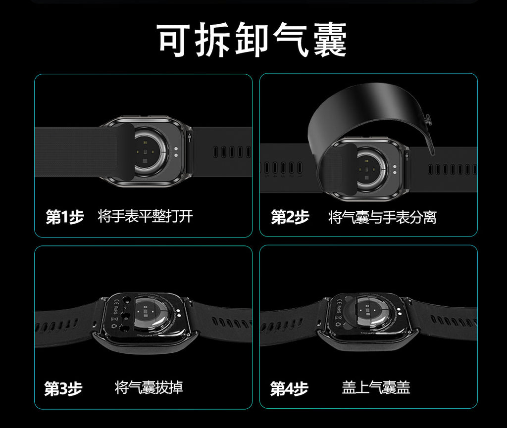 S17Smart Watch Air Pump Air Bag Blood Pressure Measurement ecg ECG NFC Bluetooth Call HD amoled Smart Watch