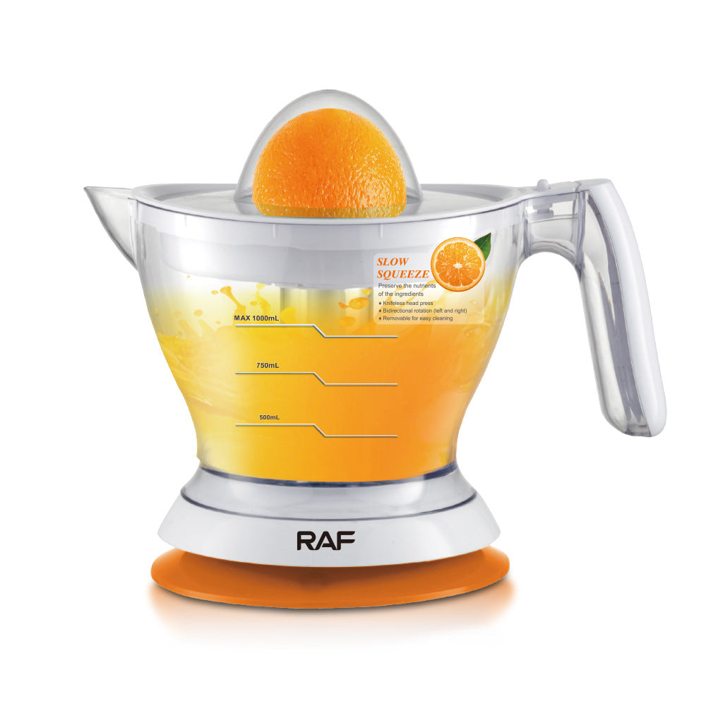 RAF EU Standard Electric Fresh Orange Juicer Household Automatic Juicer Lemon Orange Juice Machine Small Portable617