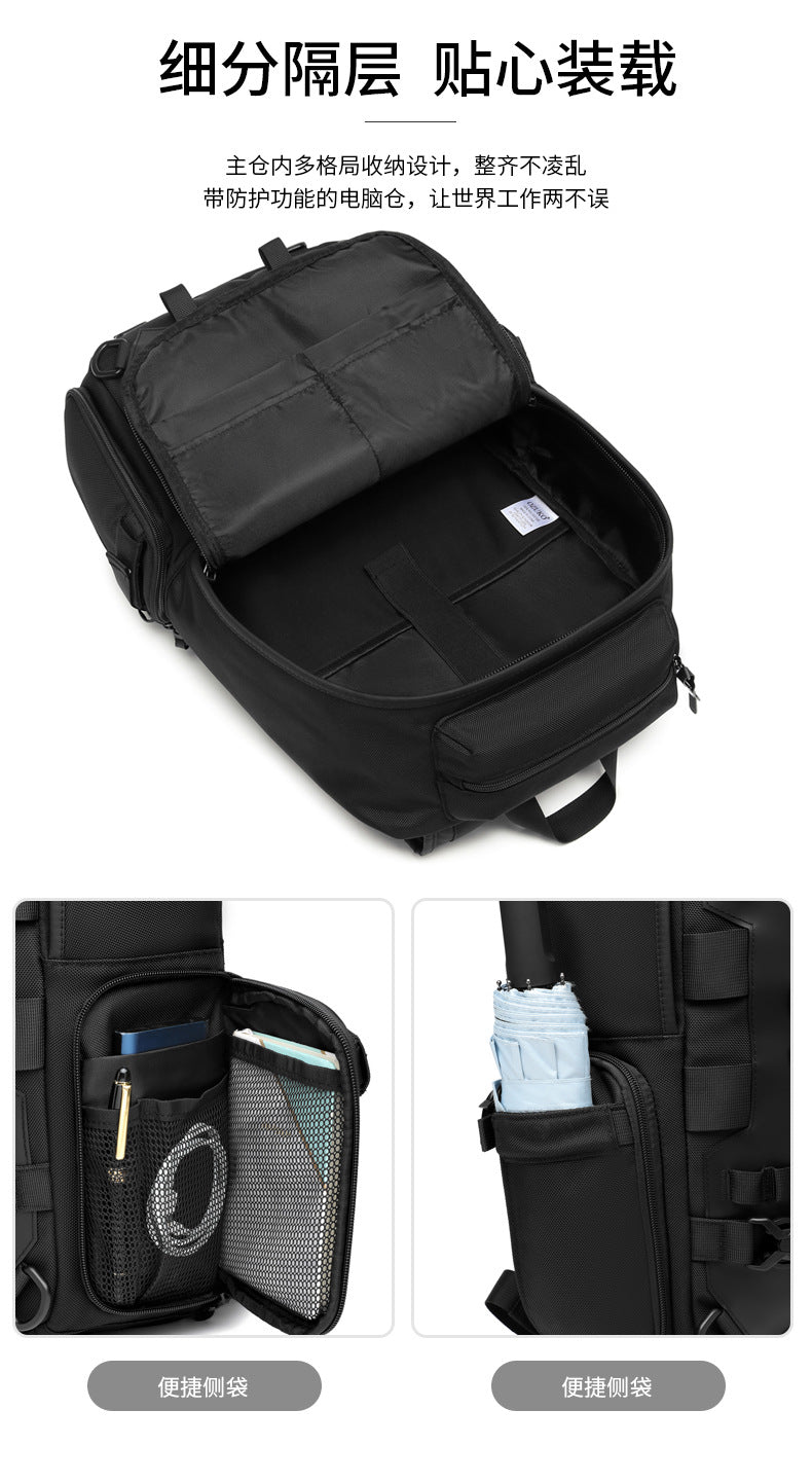 OZUKO Sports Backpack Men's Backpack Waterproof Multifunctional College Student Bag Commuting Cycling Outdoor Bag