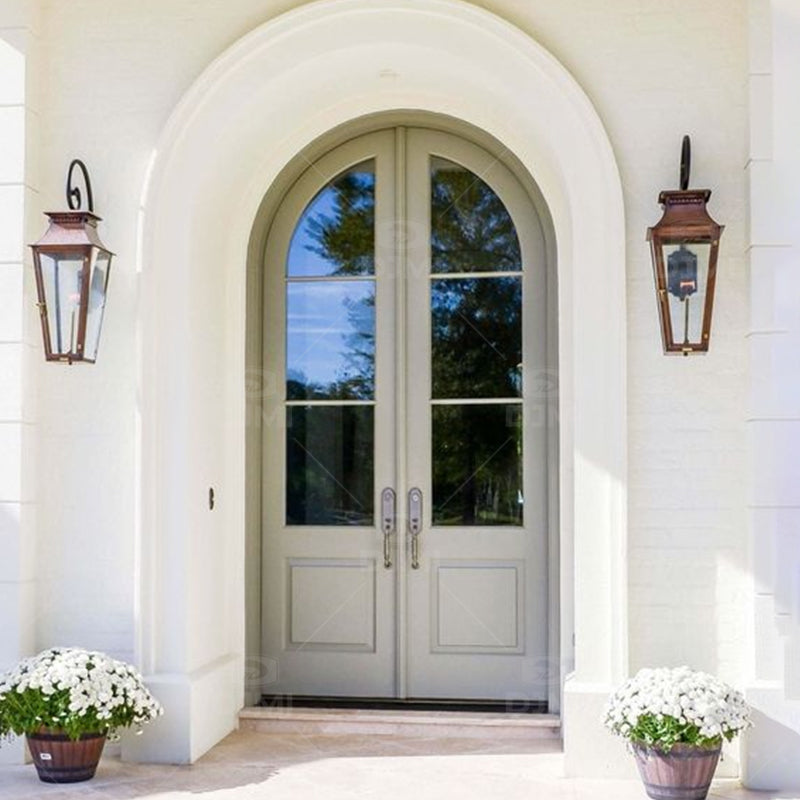Custom Cheap Wholesale Sales Reasonable Price Wooden Entry Exterior Doors 36x80 Wood Arched Exterior Door