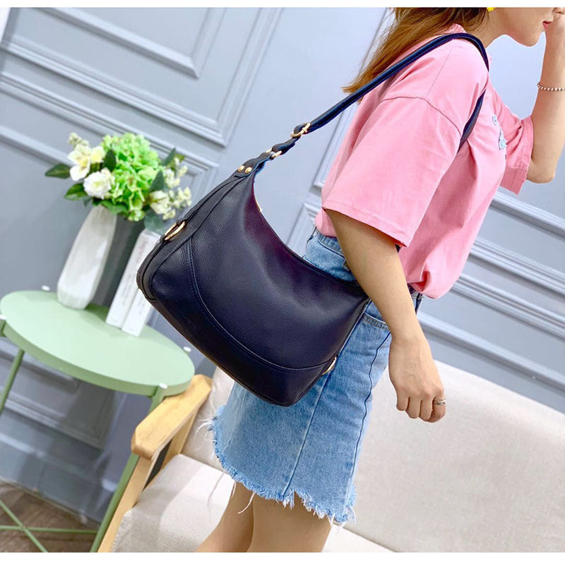 Genuine Leather Crossbody Bag for Women2025Versatile Soft Top Layer Cowhide Large Capacity Shoulder Bag for Middle-aged Moms, Light Luxury Style