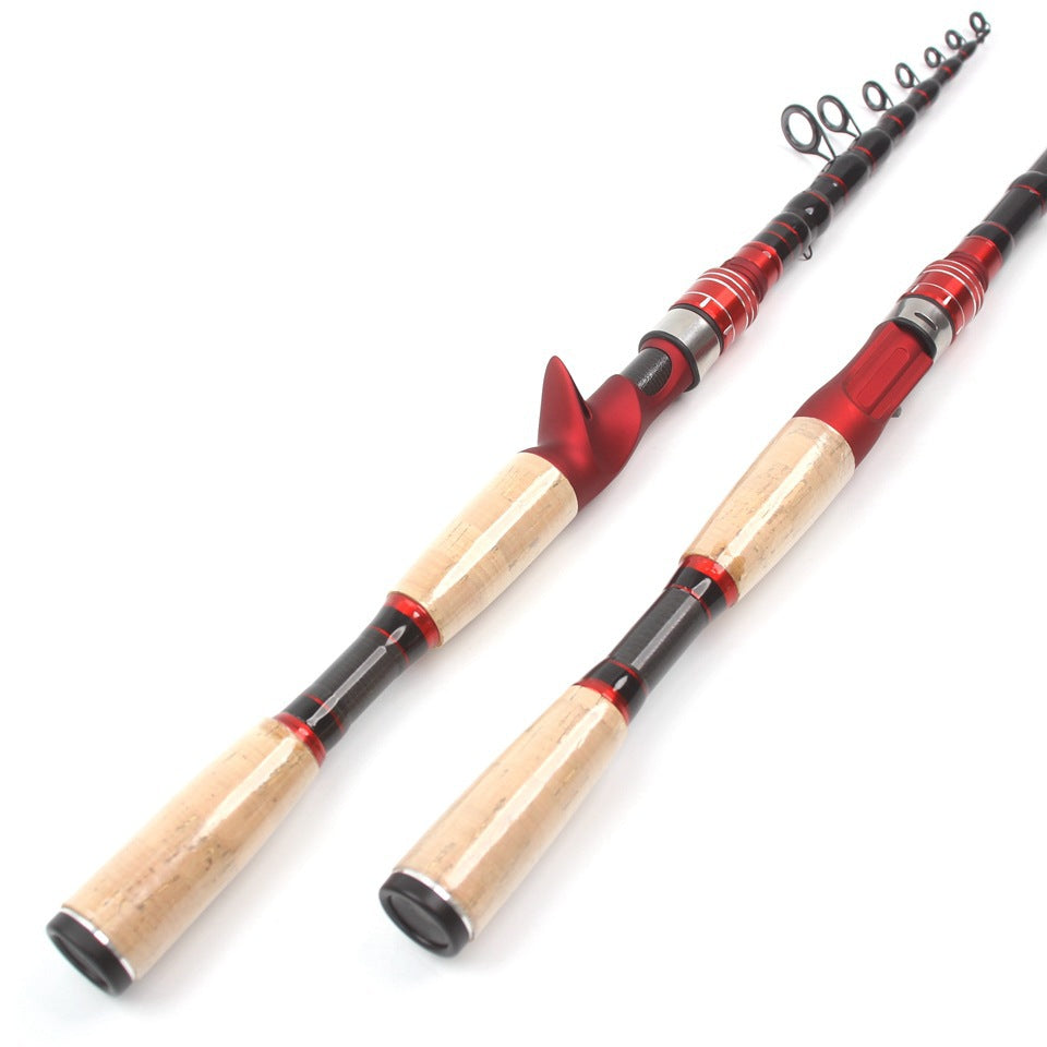 Ultra Short Ultra Light Portable Fishing Rod Carbon Fiber Telescopic Lure Rod Vibration Style Fashionable Lure Rod Lightweight Casting Small Sea Rod