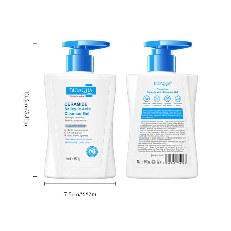 BIOAOUA Ceramide Salicylic Acid Cleansing Gel Cleansing facial cleanser   wholesale