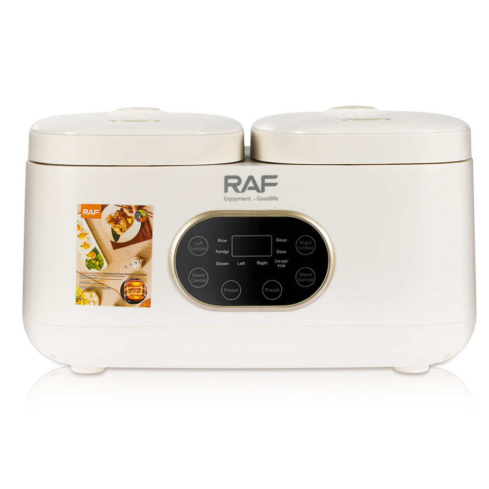 RAF European Standard Rice Cooker Smart2L Fully Automatic Health Care Household Stainless Steel Double Pot Multi-Functional R.5419