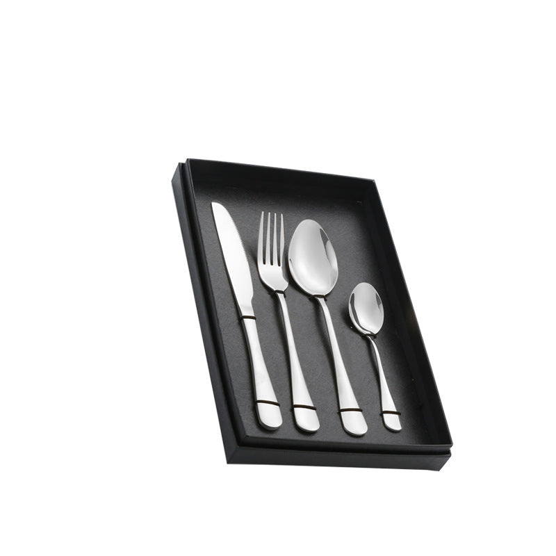1010Stainless Steel Cutlery Western Knife Fork Spoon Set Western Restaurant Steak Knife Fork Four-Piece Gift Box