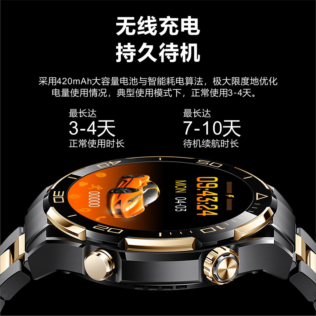 S30 Max Smart Watch1.52inch Bluetooth Call Heart Rate Step Count Sleep Monitoring Local Photo Album+Music