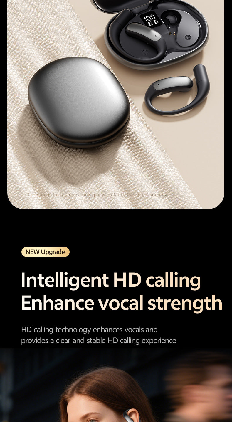 2025Popular M129Ear-mounted Digital Display Bluetooth Earphones Private Model High Appearance Wireless Bluetooth Earphones