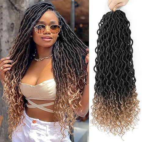 Cross-border European and American Synthetic Hair Wigs Curved Up and Down Crochet Hair Wigs Goddess Faux Locks Curly Handwoven
