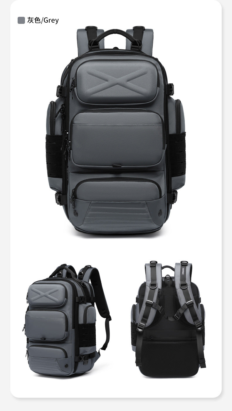 New Men's Backpack Large Capacity Short Distance Travel Backpack Outdoor Commuting Multifunctional Waterproof Tactical Computer Bag