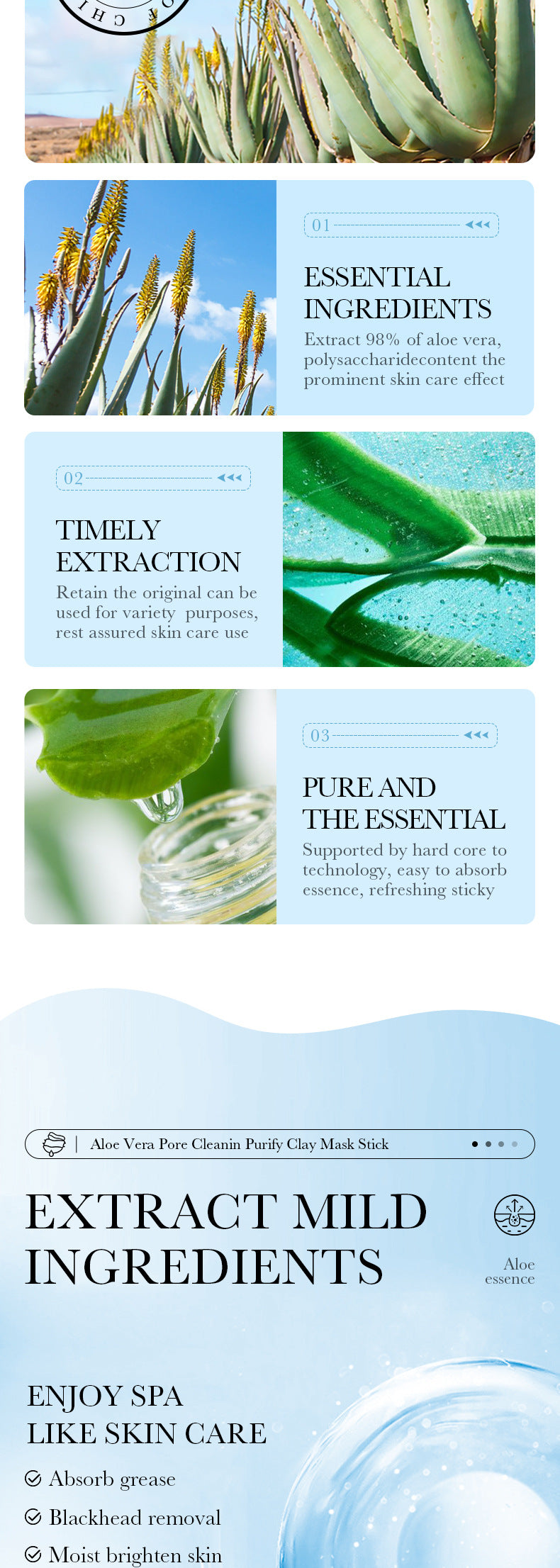 Solid Face Mask40g SADOER Vitamin C Aloe Vera Mugwort Cleansing Mud Mask  Wholesale