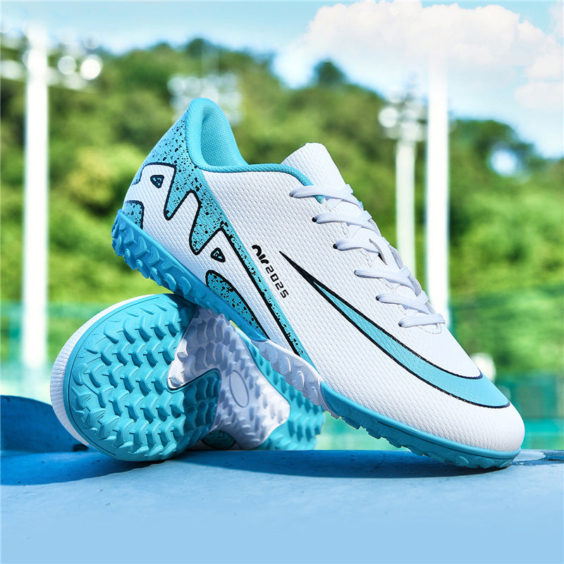 Comfortable football shoes for men and women, teenagers and students AG Spike TF Anti-Slip Breathable Turf Training Sneakers