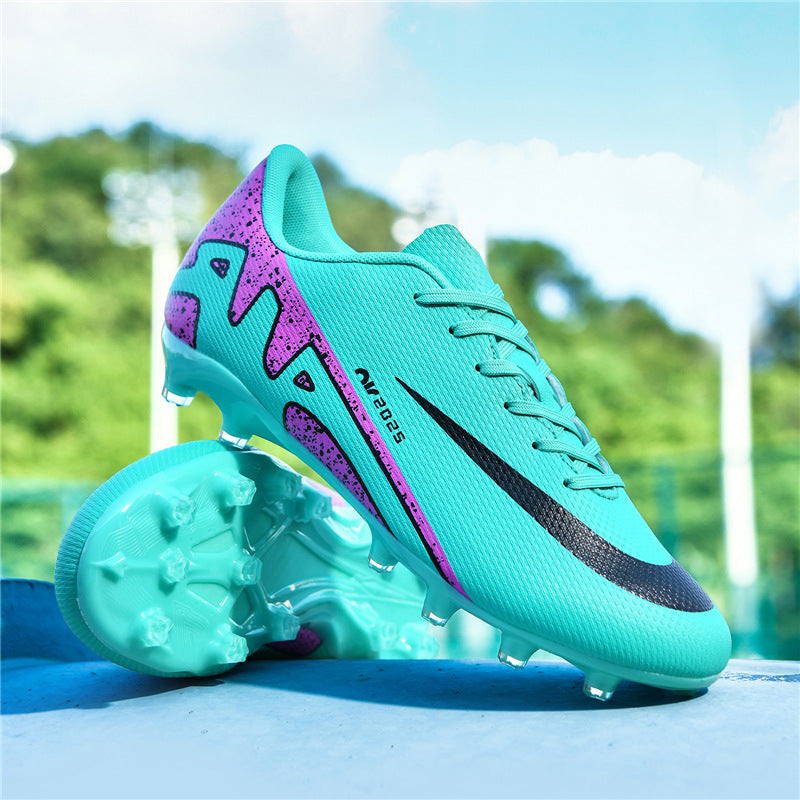 Comfortable football shoes for men and women, teenagers and students AG Spike TF Anti-Slip Breathable Turf Training Sneakers