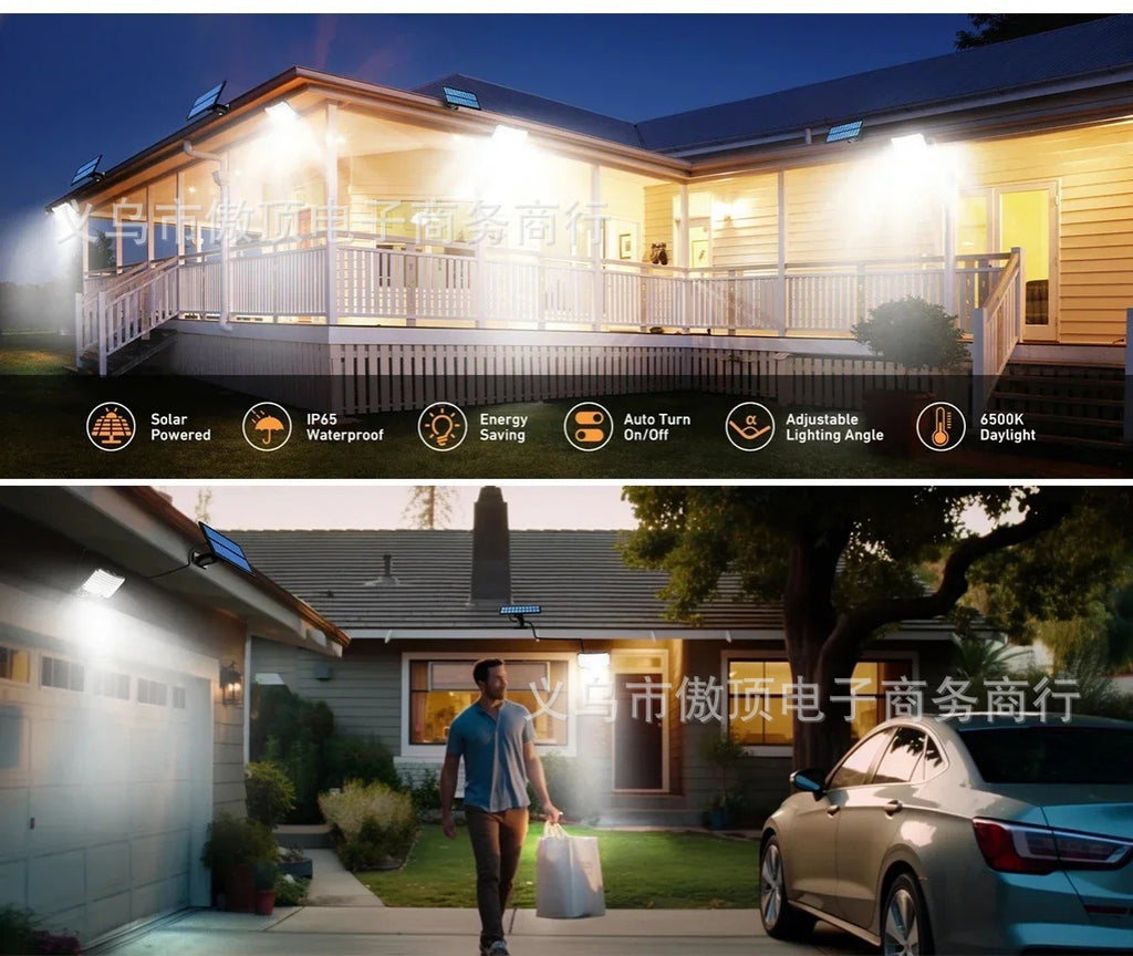New Solar-Powered Light234LED Courtyard Waterproof Garden Villa Lighting Lamp Split Type Outdoor Lighting Lamp