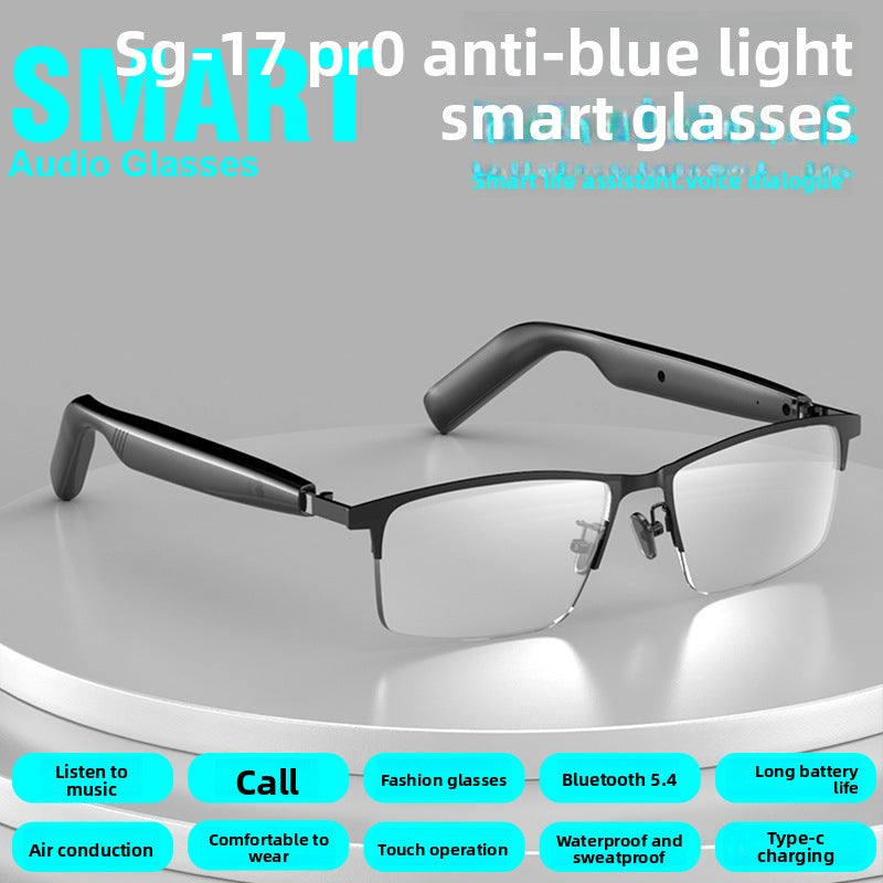 AI Bluetooth Smart Glasses Anti-Blue Light Translation in Hundreds of Languages Make Calls Listen to Music Wholesale