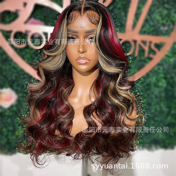 Highlight Ombre Lace Front Wig 13x6 Wavy Lace Glueless Wig