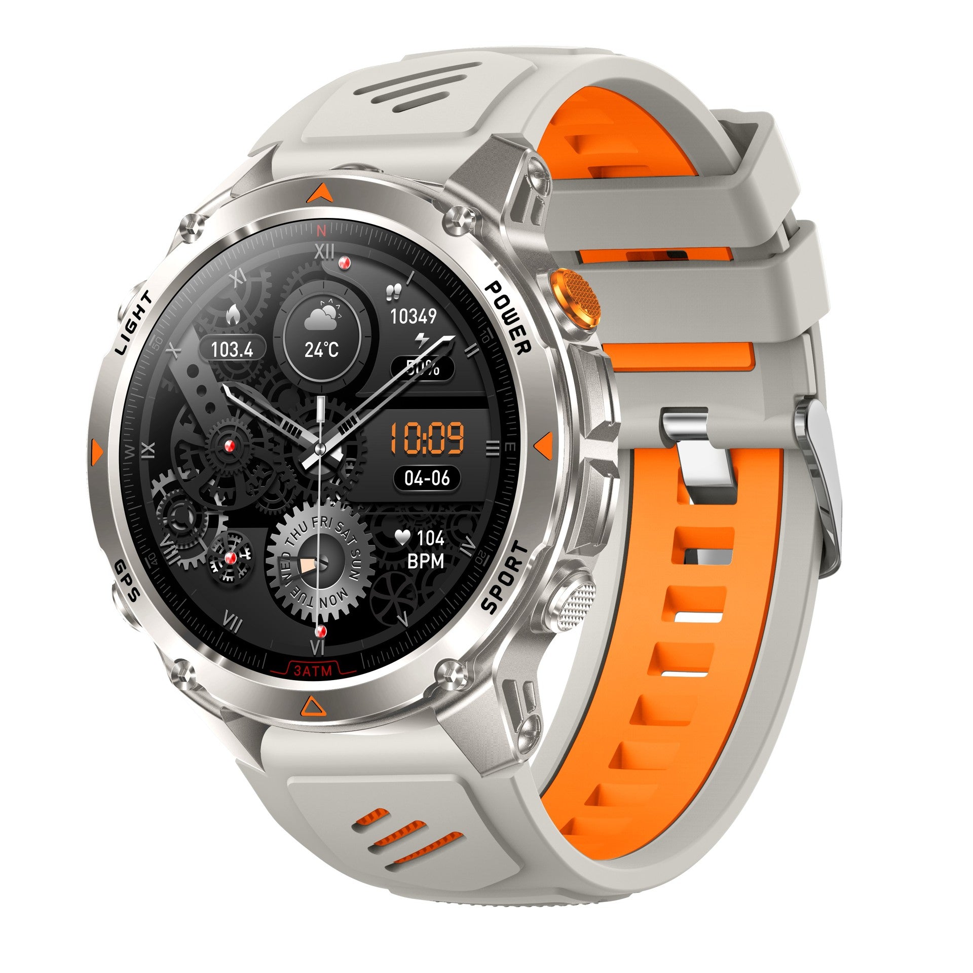 HT37Smart Watch1.46inch Bluetooth Call Heart Rate Pedometer GPS Beidou Positioning Three-Proof Sports Track