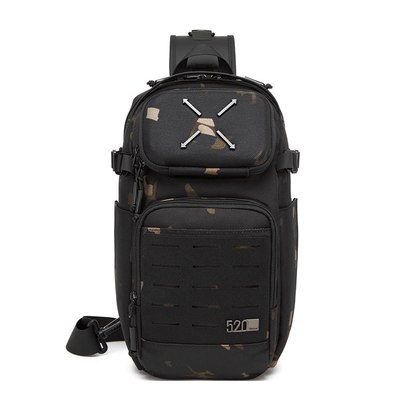ozuko Men's Chest Bag Crossbody Bag High-end Waterproof Large Capacity Trendy Men's Shoulder Bag Commuting Portable Bag