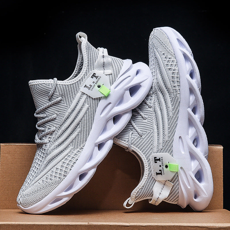 2025Foreign Trade Large Size Mesh Breathable Running Shoes Summer Trendy Versatile Sports Shock Absorption Wear-resistant Casual Shoes