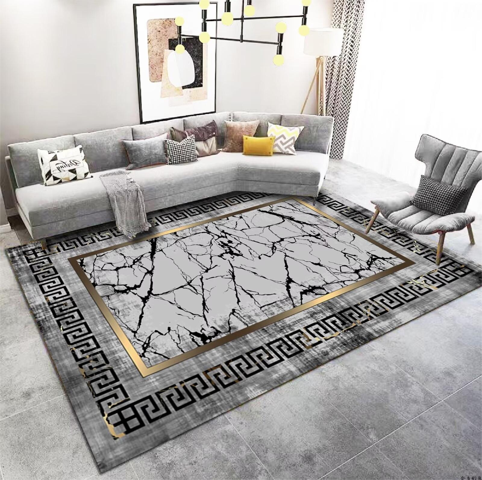 Light Luxury Living Room Carpet Sofa Coffee Table Full Carpet Home Bedroom Gray Series Dirty Resistant Mat Tapis carpet
