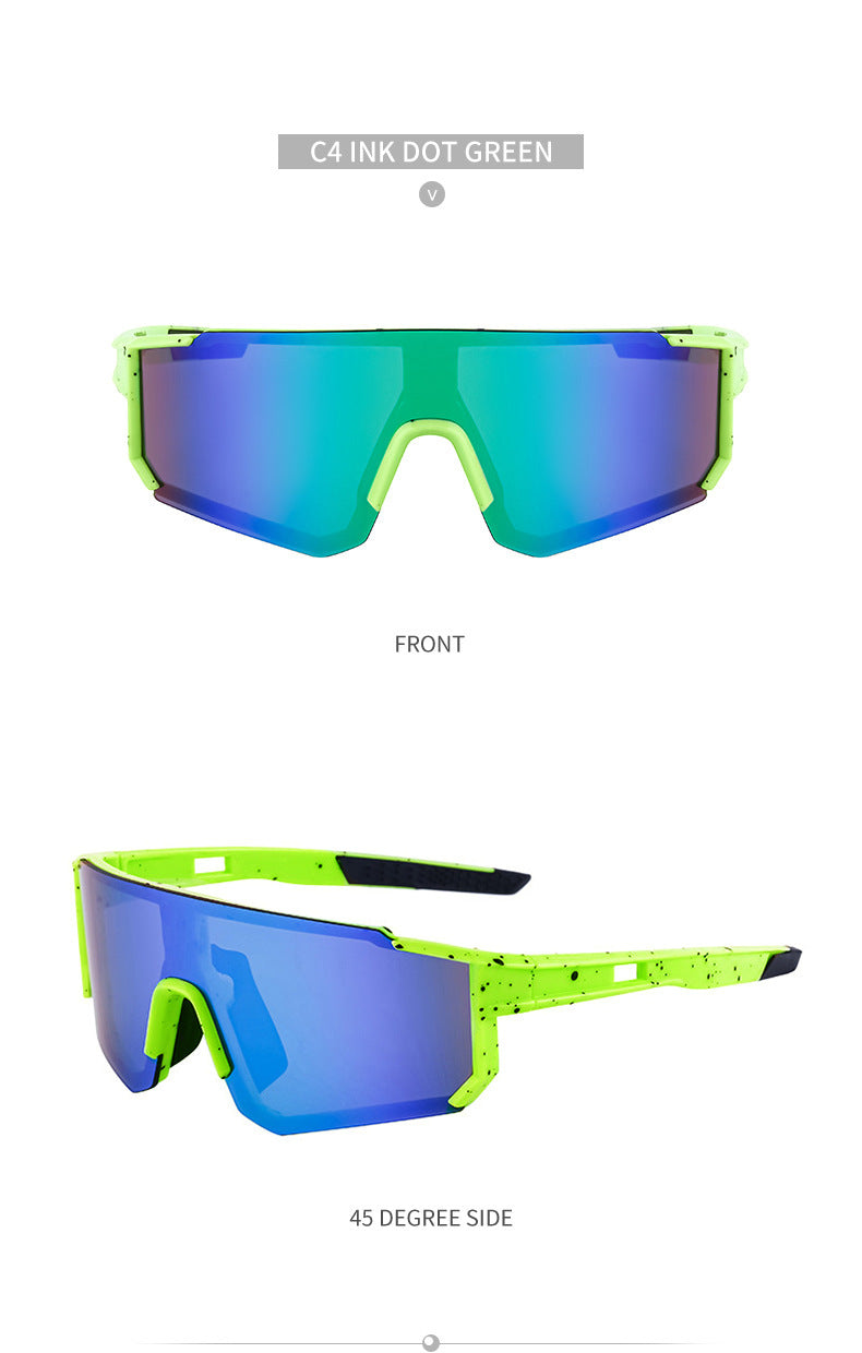 Cycling Goggles Colorful Outdoor Women's European and American One-piece Sunglasses Windproof Skiing Sports Sunscreen Sunglasses Men