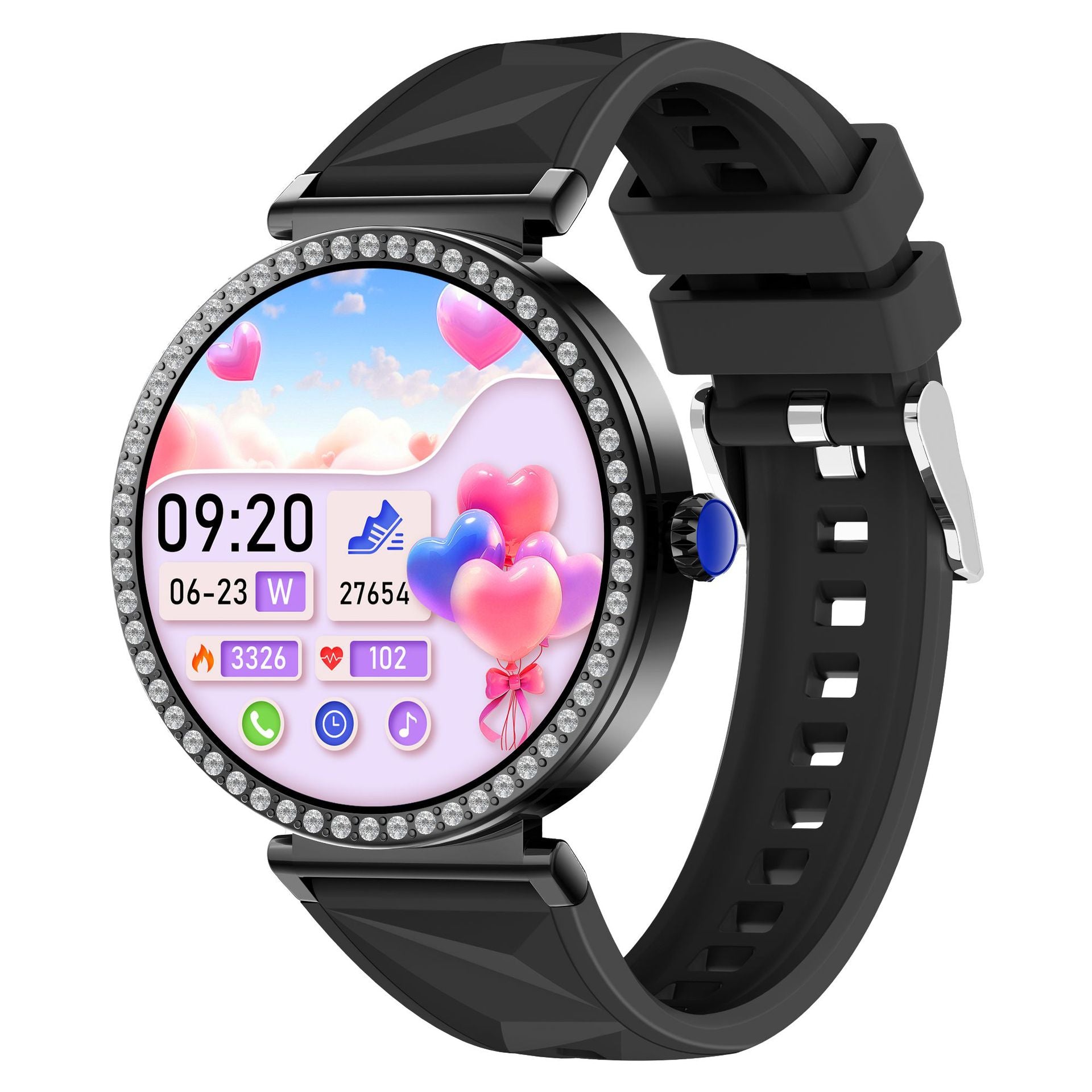 S16Smart Watch1.27inch Bluetooth Call Heart Rate Message Push Sleep Niche Full Diamond Women's Watch